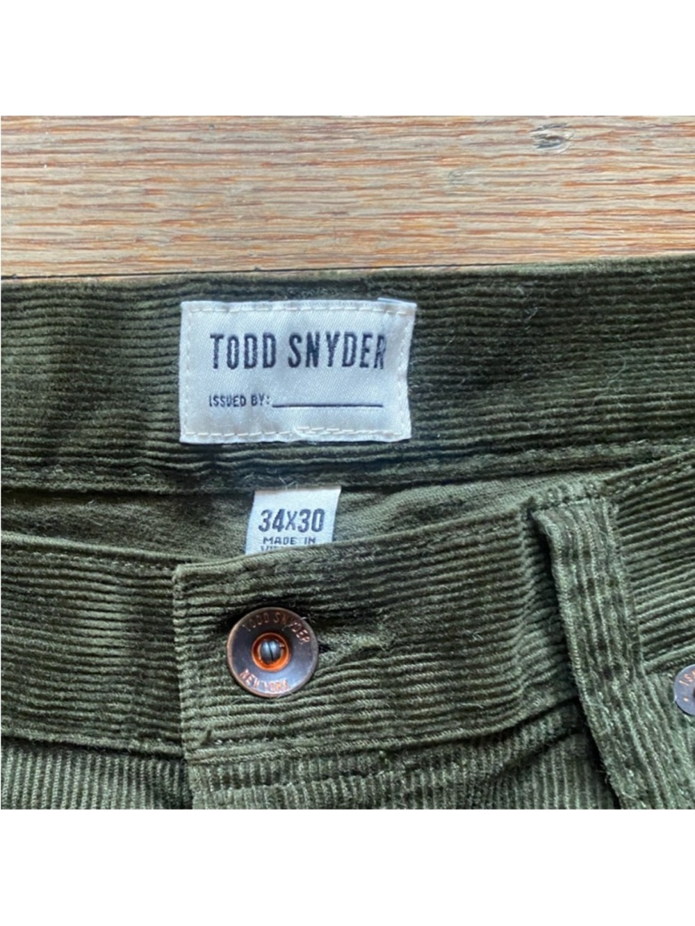Todd Snyder Straight 5 Pocket Corduroy 34x30 - Picture 6 of 16